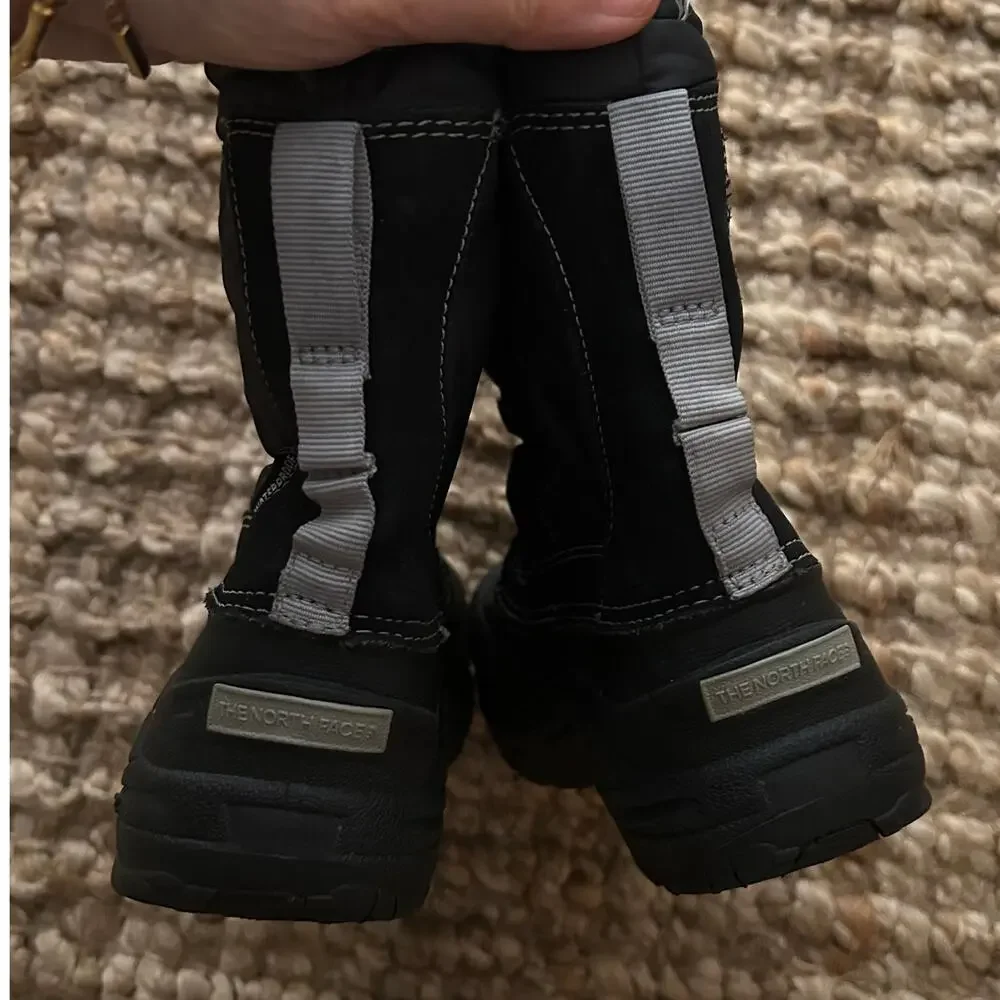 The North Face Kids Snow Boots Black Waterproof Insulated Winter Boys US 10